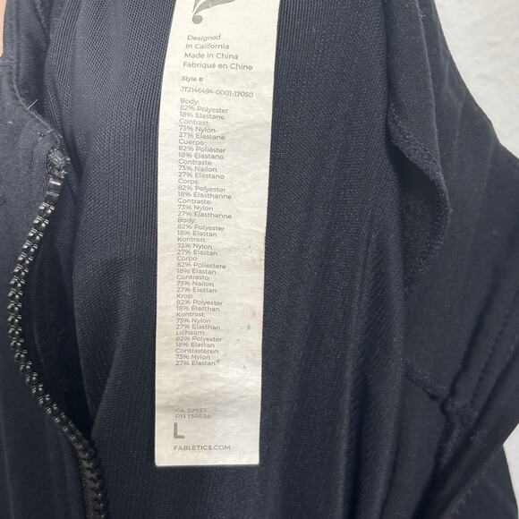 Fabletics Trinity Perfomance Jacket Womens Large Black Vented Running Fitness - Picture 5 of 9